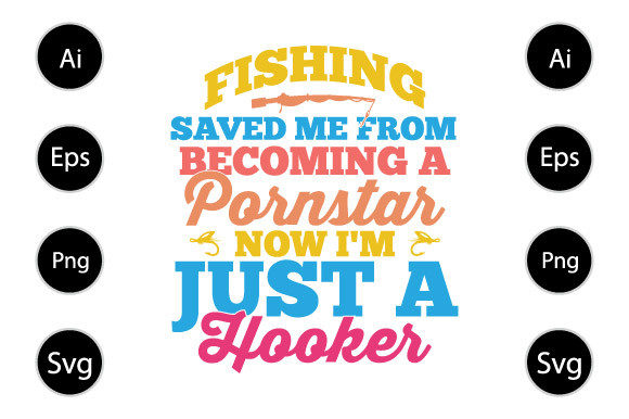 Fishing Hooker Graphic Design Asset