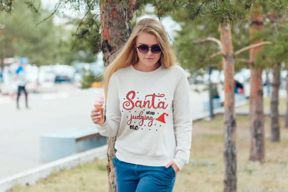 Fun Christmas Santa Stop Judging Me