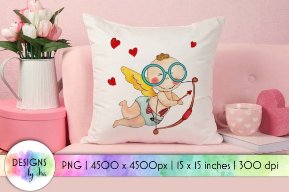 Funny Baby Cupid Illustration Graphics for Crafts