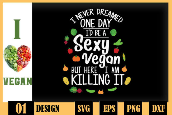 Funny Sexy Vegan Herbivore Graphics for Local Branding