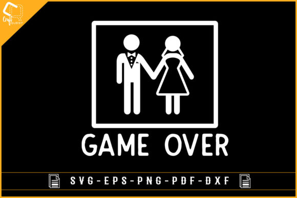 Game Over Funny Bachelor Party Groom Graphics for Local Business Branding